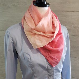 Vintage Ombre Pink Silk Scarf